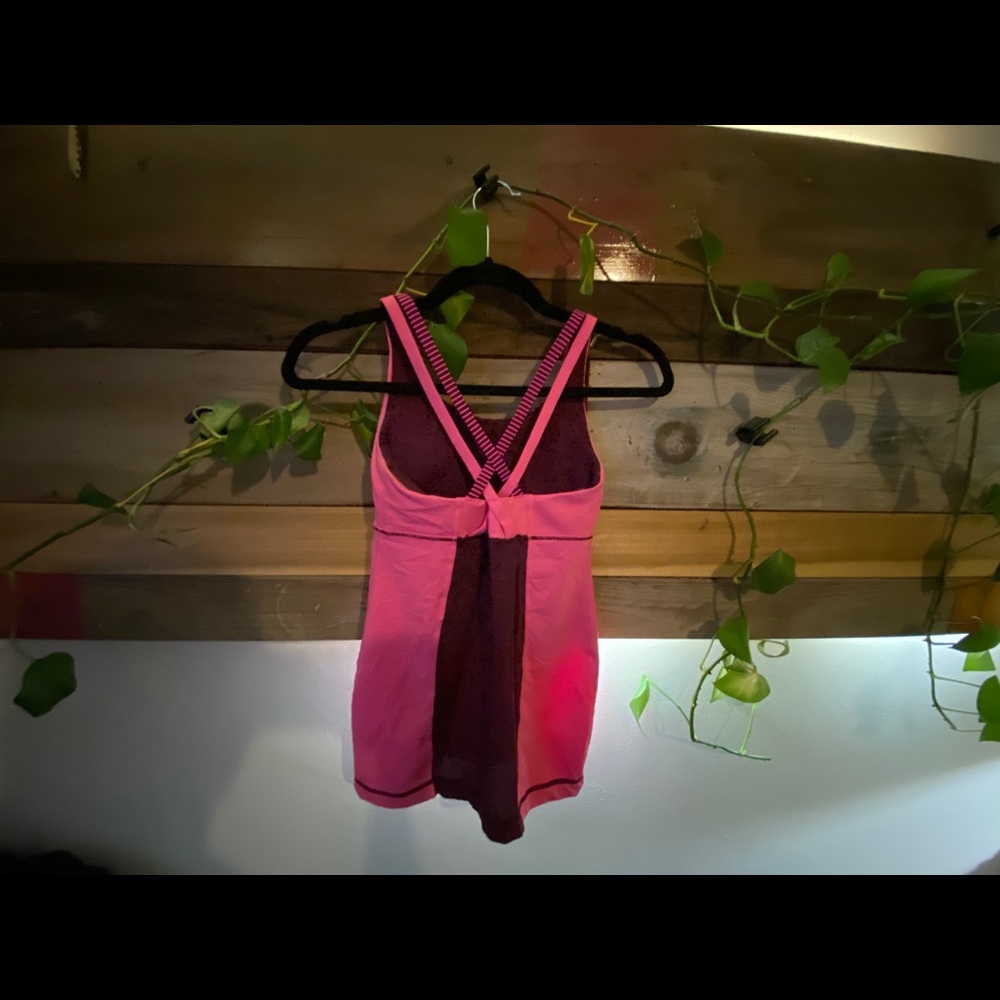LULULEMON Pink Workout Tank (w/ Built In Bra) - Picture 4 of 5